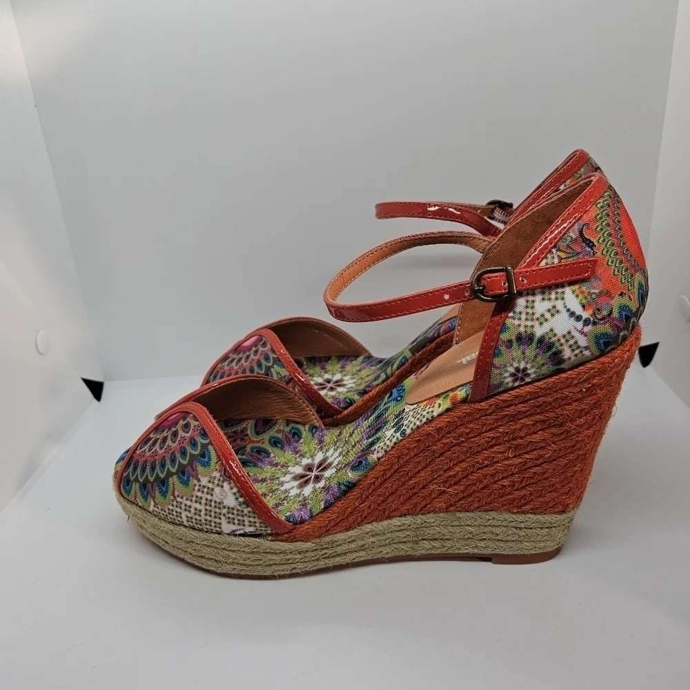 Desigual Lara Rustic Wedges espadrille sandals EU 40 US 9
